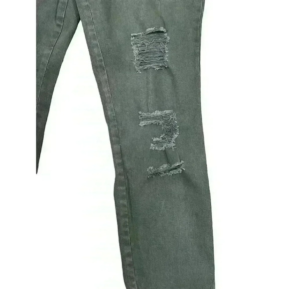 a.n.a. Women's Olive Green Distressed Jeggings Size-10 - Picture 8 of 8